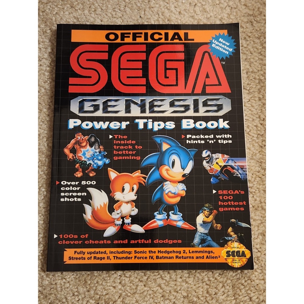Official Sega Genesis Power Tips Book by Neil West 1992 - Vintage Strategy Guide